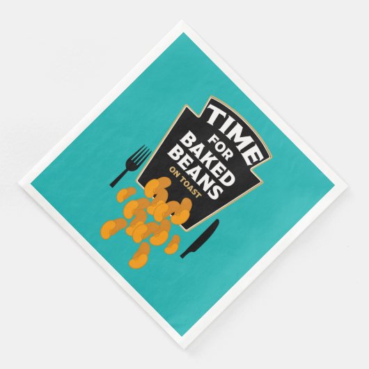Bohnen auf Toast Serviette (Ecke)