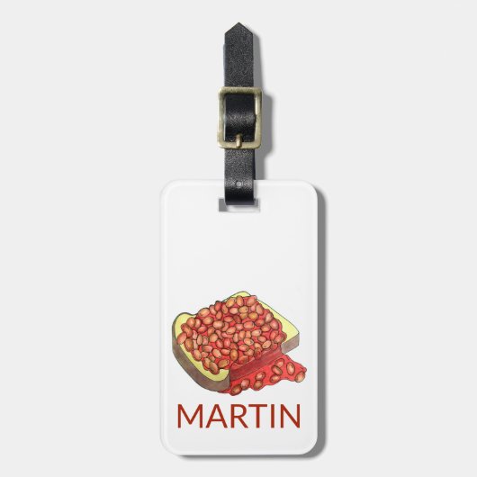 Bohnen auf Toast UK British Cuisine Food Gepäckanhänger (Vorderseite vertikal)