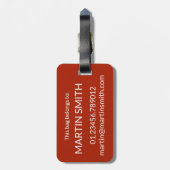 Bohnen auf Toast UK British Cuisine Food Gepäckanhänger (Rückseite vertikal)