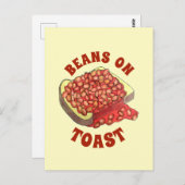 Bohnen auf Toast UK British Cuisine Food Postkarte (Vorne/Hinten)