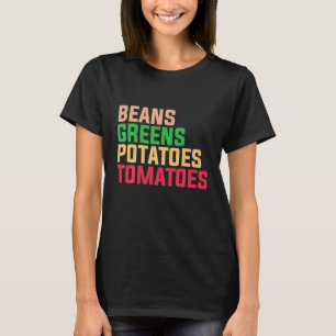 Bohnen Blattgemüse Kartoffeln Tomaten Erntedankfes T-Shirt