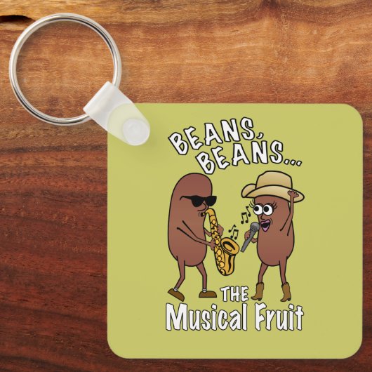 Bohnen, Bohnen - das musikalische Obst Schlüsselanhänger (Vorderseite)