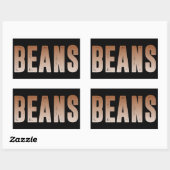 Bohnen, Bohnen Rechteckiger Aufkleber (Blatt)