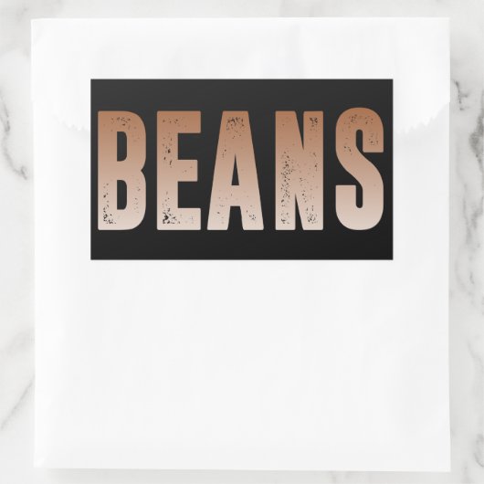 Bohnen, Bohnen Rechteckiger Aufkleber (Tasche)