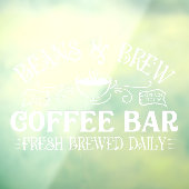 Bohnen & Brei Coffee Bar Business Fensteraufkleber (Blatt 3)