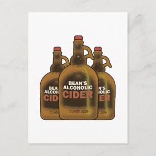 Bohnen-Cider Postkarte
