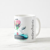 Bohnen die Whippet #surfingwhippets Tasse (VorderseiteRechts)