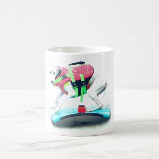 Bohnen die Whippet #surfingwhippets Tasse (Mittel)