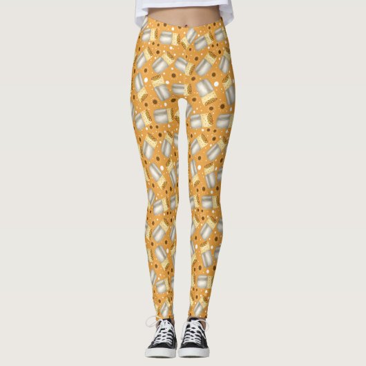 Bohnen, Fleisch, Gemüse und Käse Burrito Leggings (Vorderseite)