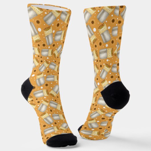 Bohnen, Fleisch, Gemüse und Käse Burrito Socken (Gewinkelt)