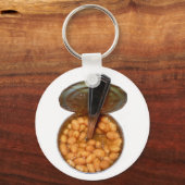 Bohnen in Dose mit Löffel Schlüsselanhänger (Vorderseite)