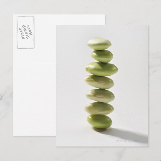 Bohnen, Lebensmittel Postkarte (Vorne/Hinten)