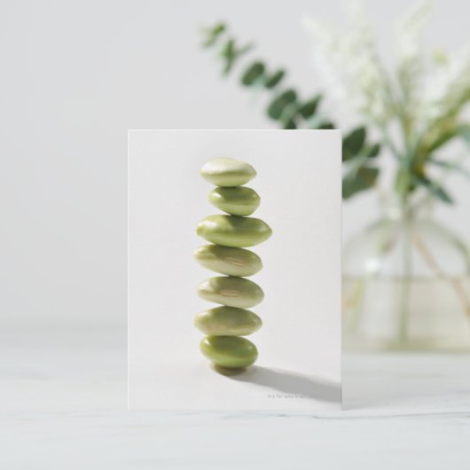 Bohnen, Lebensmittel Postkarte (Stehend Vorderseite)