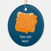 Bohnen mit gebackenem Brot - Ihr Text Keramik Ornament (Links)