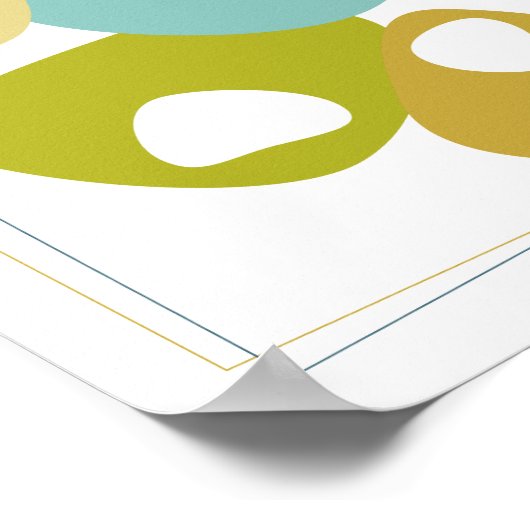 Bohnen Mitte Jahrhundert Modernes gestyltes Poster (Ecke)