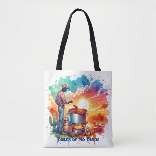 Bohnen oder keine Bohnen Chili Kochen Cowboy 1 Cus Tasche (Vorderseite)