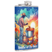 Bohnen oder keine Bohnen Chili Kochen Cowboy 1 Flachmann (Rechts)