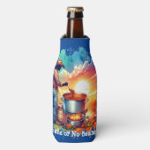 Bohnen oder keine Bohnen Chili Kochen Cowboy 1 Flaschenkühler (Flaschenvorderseite)