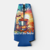 Bohnen oder keine Bohnen Chili Kochen Cowboy 1 Flaschenkühler (Rückseite)