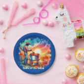 Bohnen oder keine Bohnen Chili Kochen Cowboy 1 Pappteller (Party)