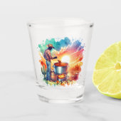 Bohnen oder keine Bohnen Chili Kochen Cowboy 1 Schnapsglas (Vorderseite)