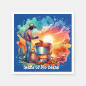 Bohnen oder keine Bohnen Chili Kochen Cowboy 1 Serviette (Vorderseite)