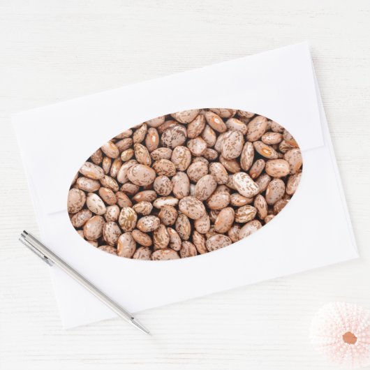 Bohnen Ovaler Aufkleber (Umschlag)