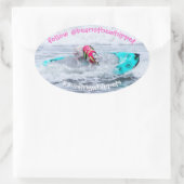 Bohnen Ovaler Aufkleber (Tasche)