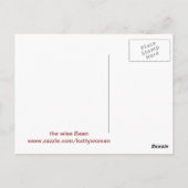 Bohnen Postkarte (Rückseite)