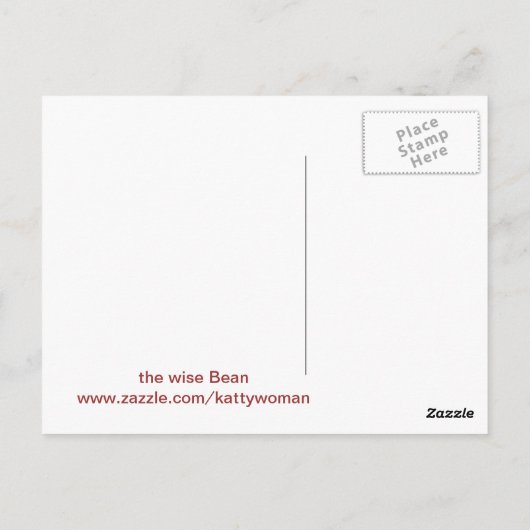 Bohnen Postkarte (Rückseite)