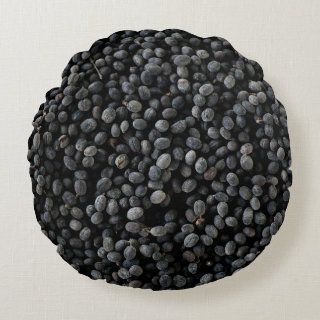 Bohnen Rundes Kissen (Vorderseite)