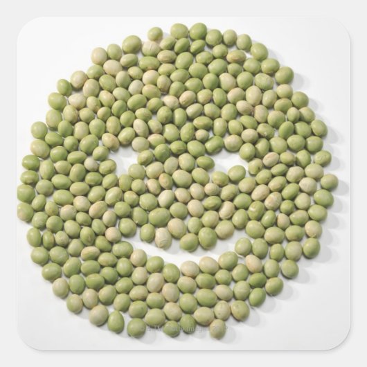 Bohnen, Sojabohnen, Lebensmittel Quadratischer Aufkleber (Vorderseite)