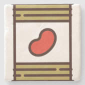 Bohnen Steinuntersetzer (Vorderseite)