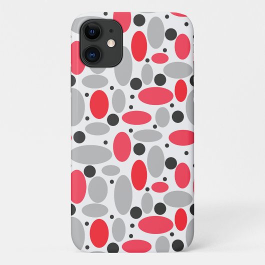 Bohnen und Erbsen rotes, weißes Muster Case-Mate iPhone Hülle (Rückseite)