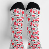Bohnen und Erbsen rotes, weißes Muster Socken (Oben)