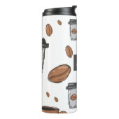 Bohnen und ich Mit Monogramm Tumber Thermosbecher (Nach links gedreht)