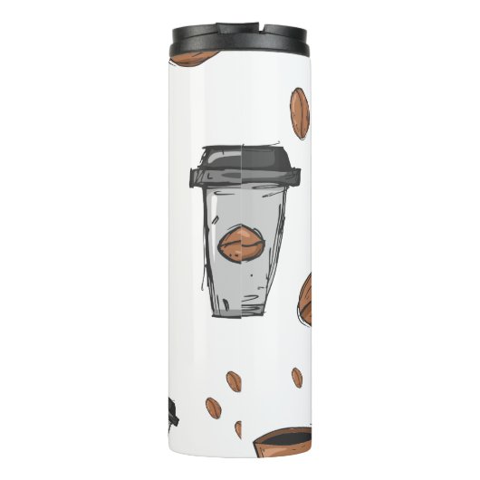 Bohnen und ich Mit Monogramm Tumber Thermosbecher (Rückseite)