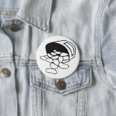 Bohnen verschüttet Schwarz-Weiß-Umriss Button (Beispiel)