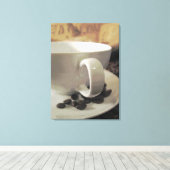 Bohnen zum Cup Leinwanddruck (Insitu (Holzboden))