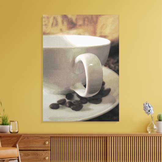 Bohnen zum Cup Leinwanddruck (Insitu (Wohnzimmer))