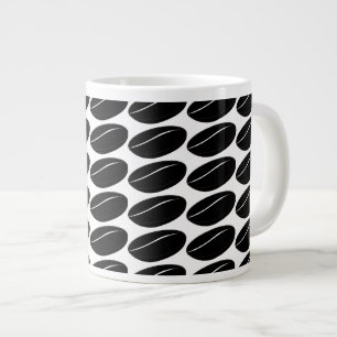 Bohnenkaffee Schwarz – Kühnes Minimalistisches Kaf Jumbo-Tasse