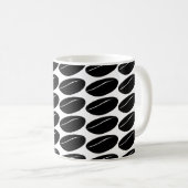 Bohnenkaffee Schwarz – Kühnes Minimalistisches Kaf Kaffeetasse (VorderseiteRechts)