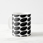 Bohnenkaffee Schwarz – Kühnes Minimalistisches Kaf Kaffeetasse (Vorderseite Links)
