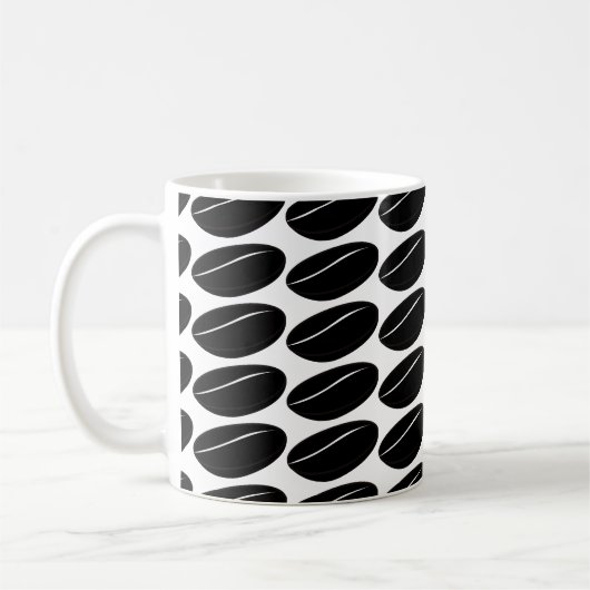 Bohnenkaffee Schwarz – Kühnes Minimalistisches Kaf Kaffeetasse (Links)