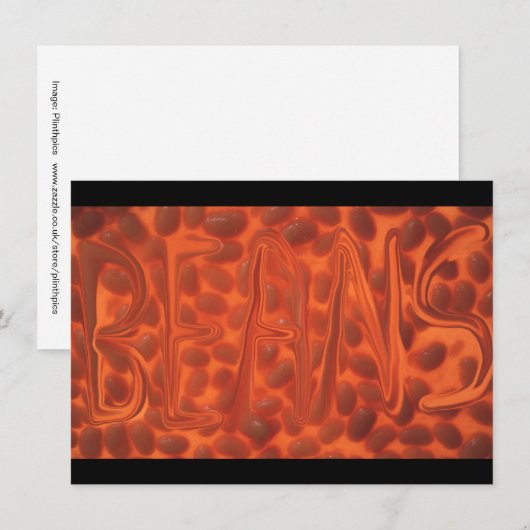 Bohnenkarte (Vorne/Hinten)