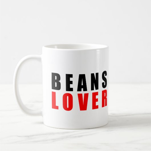 Bohnenliebhaber, ich Liebe Bohnen Kaffeetasse (Links)