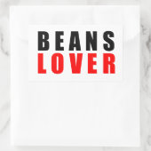 Bohnenliebhaber, ich Liebe Bohnen Rechteckiger Aufkleber (Tasche)