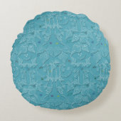Bohnenranke mit Kreide Rundes Kissen (Vorderseite)
