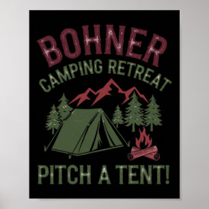 Bohner Camping-Rückzugszelt Ein Zelt Lustig Campin Poster