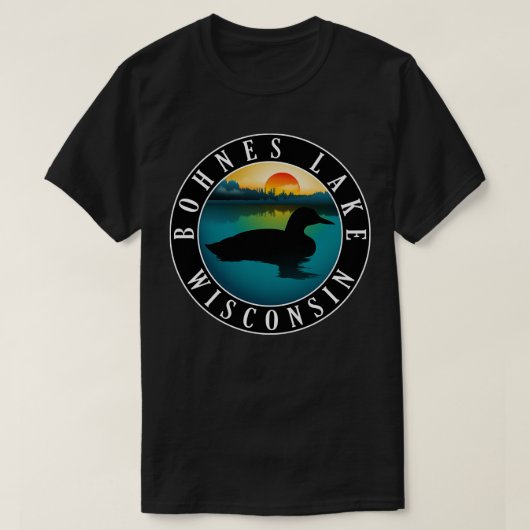 Bohnes Lake Wisconsin Loon T-Shirt (Design vorne)